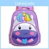 Backpack Cartoon Childrens With Unicorn Shark And Dog Print For Schooling Daily