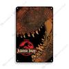Classic Movie Poster Jurassic Park Metal Sign Retro Poster Vintage Metal Plaque Rusty Metal Sign Club Bar Cafe Industrial Decor