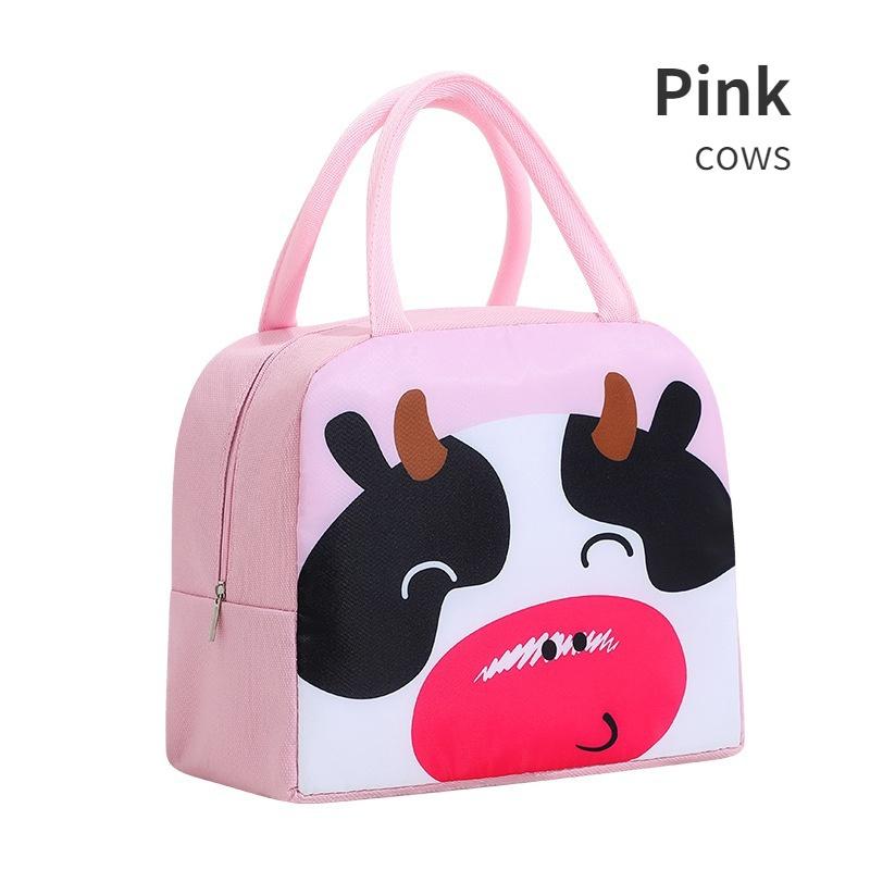 Children Lunch Bag Portable Cute Dinosaur Animals Waterproof Food Warmer Lunch Box Bento Insulated Bag Kids School Food Storage Bags