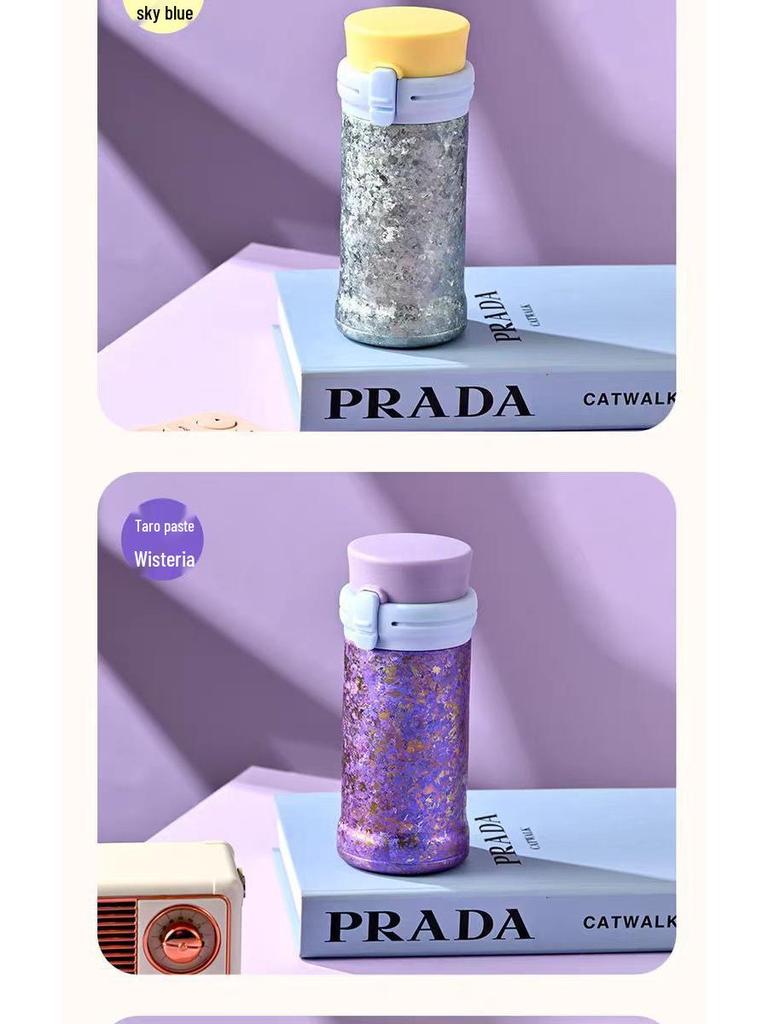 Kashima Titanium Insulated Travel Mug - Portable Double-Layer Pop-Up Pocket Cup for Outdoor Cycling & Climbing, with Gift Box.