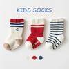 3 paia di calzini per bambini piccoli, per neonati, pre-camminati, invernali, spessi, in spugna di cotone, per bambine, autunnali, antiscivolo, carini, da 0 a 5 anni