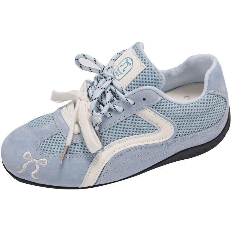 Høst rød retro allsidig fargekombinasjon snøresko fritidssko damesko