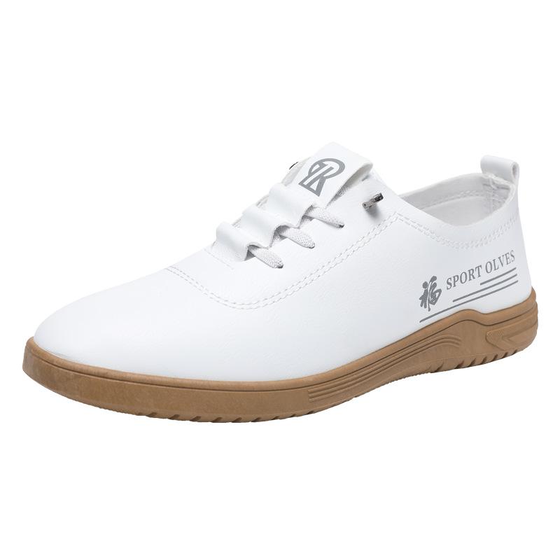 

New men s shoes daily travel business leather shoes one pedal soft sole soft leather foot cover casual shoes men s leather shoes 44 белый