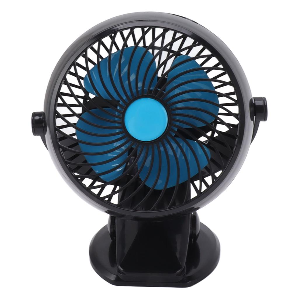 Portable Clip On Fan Stepless Speed Regulation 360 Degree Rotating USB Rechargeable Quiet Mini Desk Fan with Strong