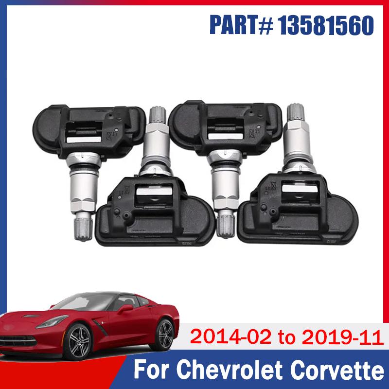 4PCS Tire Pressure Sensor 13581560 For 2014- Chevrolet Corvette (C7) 2013-2014 Opel Adam (S-D) Astra J TPMS 433MHZ 13598775