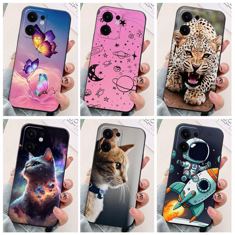 For Oppo Reno13 F 4G 5G Case Reno 13 Pro Cover Soft Slim Phone Case For Oppo Reno13 13F reno13F Back Cover Astronaut Painted