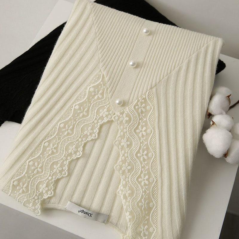 Sweater for Women Autumn Winter Thickened Pullover Warm Knitted Stretchy Long Sleeve V-neck Oversize Jumper Tops