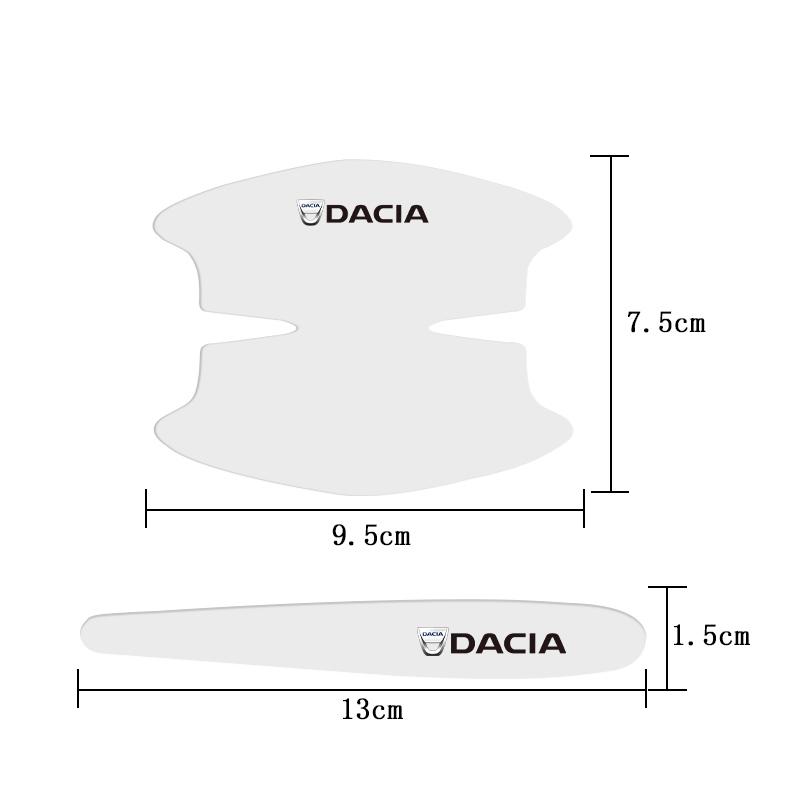 BGS1 8Pcs Car Door Handle Anti-Scratch Film Rubber Sticker Accessories For Dacia Logan Sandero Duster Lodgy Spring Jogger Dokker