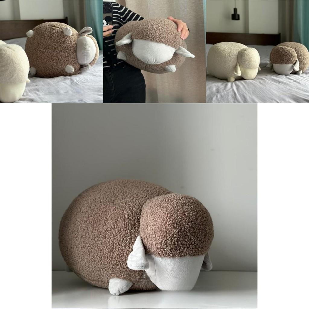 Cute Cartoon White And Brown Sheep Plush Doll Pillows For Home Decor And Gift Ideas