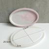 Silicone Gypsum Storage Tray Molds Oval Shape Jewelry Display Dish Concrete Cement Mold Handmade Resin Coaster Making Mould Tool