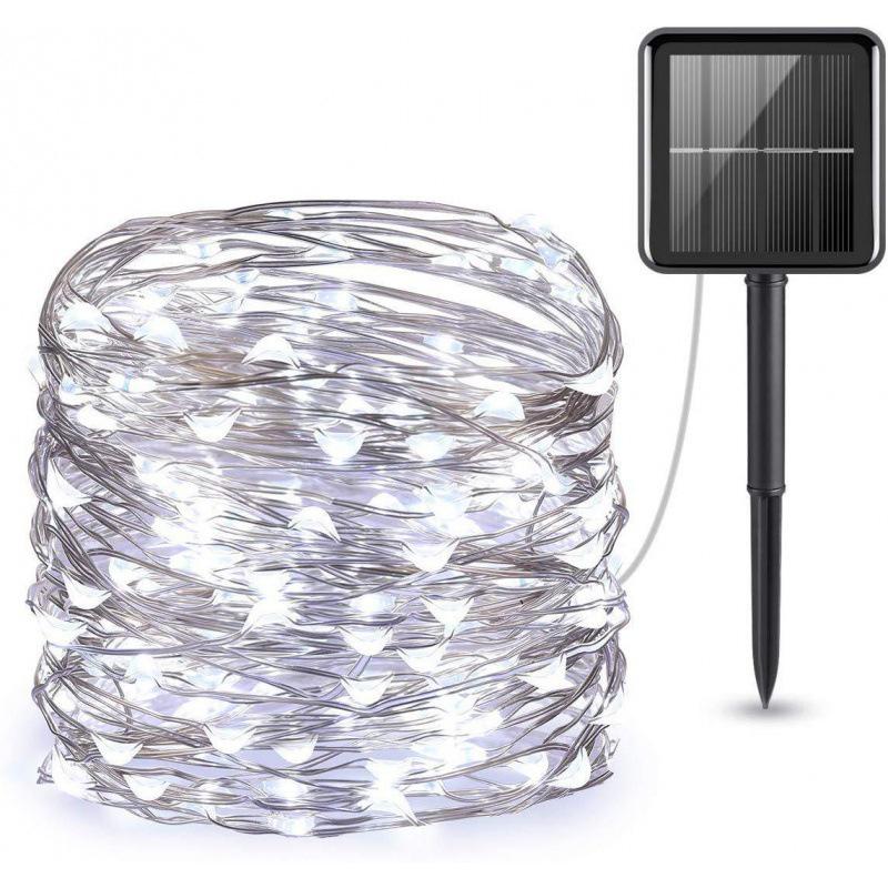 LED Solar Copper Wire String Lights - Outdoor Christmas Fairy Lights for Courtyard, Balcony, Garden Decoration
