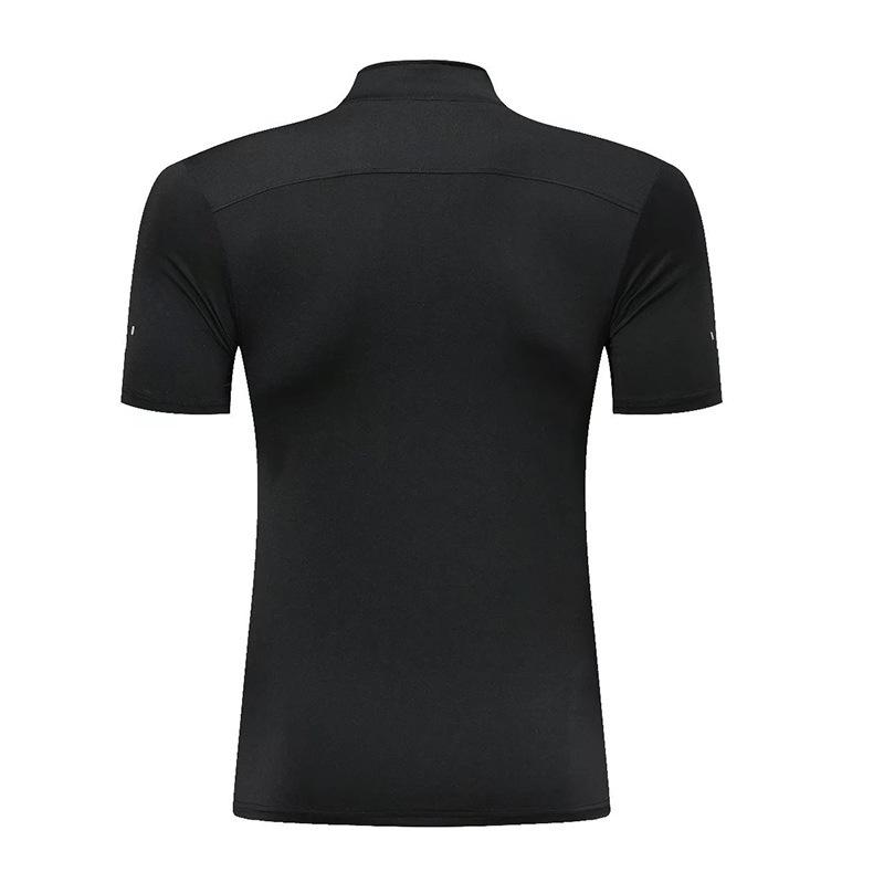 Men's Quick-Dry Half-Zip Fitness T-shirt - Summer Short Sleeve Running Top