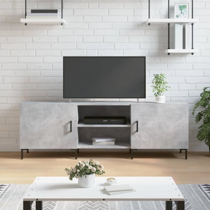 VidaXL TV Stand Concrete Grey 150x30x50 Cm Engineered Wood 829104