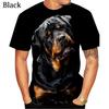 Fashion Personality Design Cute Pet Dog Rottweiler 3D Printed T-Shirt Funny Stylish Round neck Short sleeved Men's T-shirts