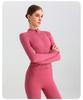 European & American Zipper Yoga Jacket - Quick-Drying, Slimming, Long Sleeve Fitness Top for Women