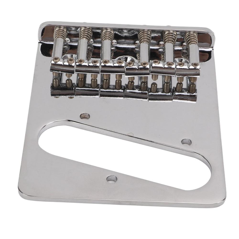 6 Saddle Electric Guitar Bridge L Shape Design Saddle Bridge Hardtail Bridge For Electric Guitar