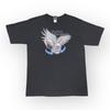 Harley-Davidson XL Black Graphic T-Shirt Eagle USA Flag Patriotic Biker Tee Unisex T-Shirt
