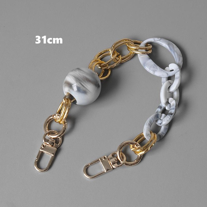 

Новый аксессуар для телефона, белые акриловые смолы, бусины, браслет ручной работы, милый чехол для телефона, ремешок, женские ручки для телефона, цепочки белый