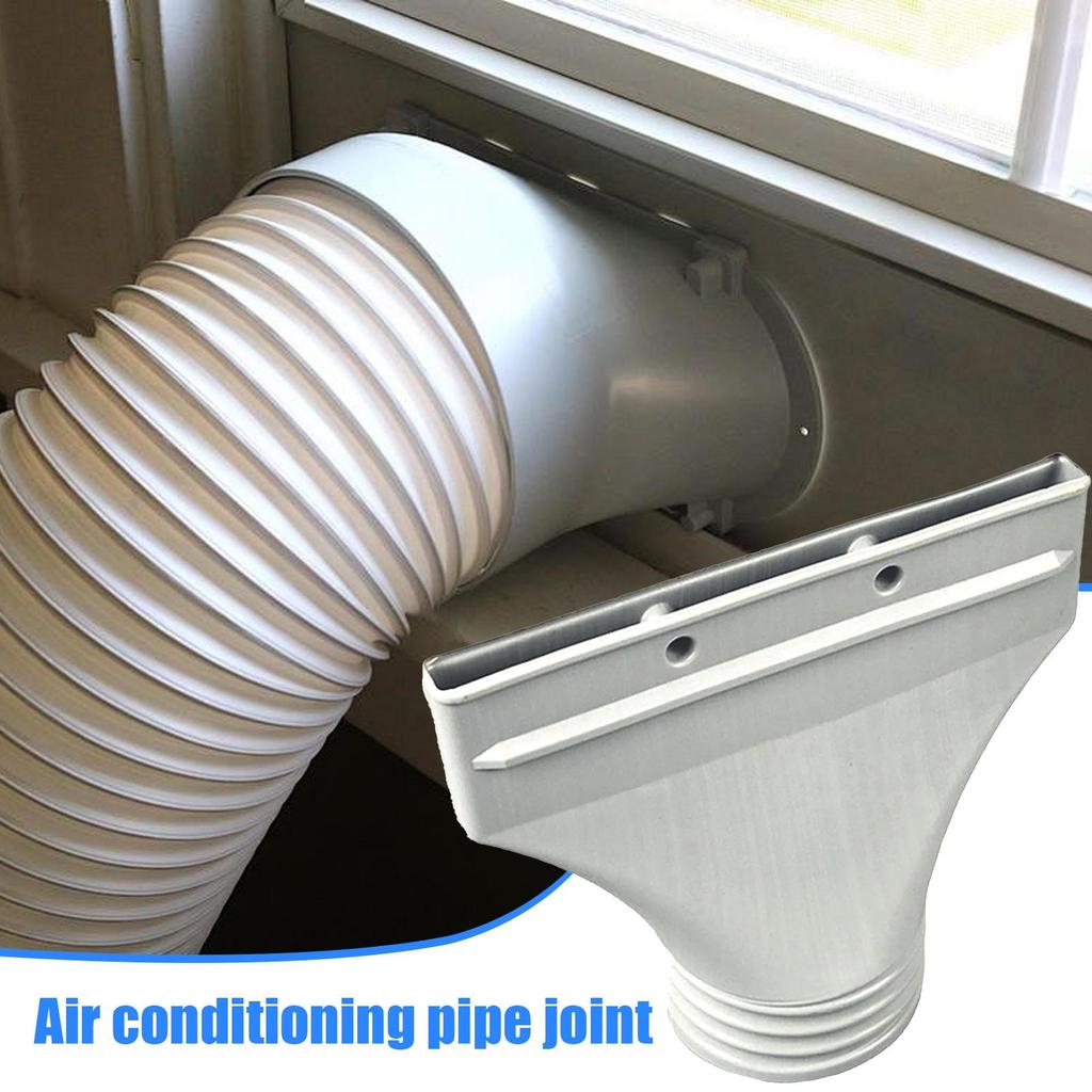 Porta di scarico per connettore tubo di uscita aria condizionata Ugello di scarico piatto Adattatore per tubo salvaspazio in plastica Sfiato aria