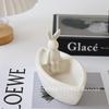 Creative Boat-shaped Ceramic Cartoon Rabbit Candle Holder Aromatherapy Powder Decorative Simple Bunny Ornaments