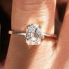 6x8mm Emerald Cut Moissanite Engagement Rings 100%   CopperStar Design Ring Party Wedding Bands for Women Jewelry