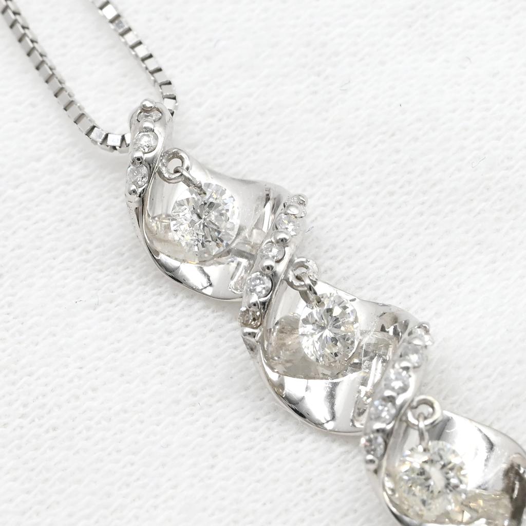 NON BRAND - Trilogy Diamond PendantNecklace K18WG/diamond Array