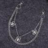 Punk Metal Double Ring Waist Chain With Lobster Clasp For Men And Women