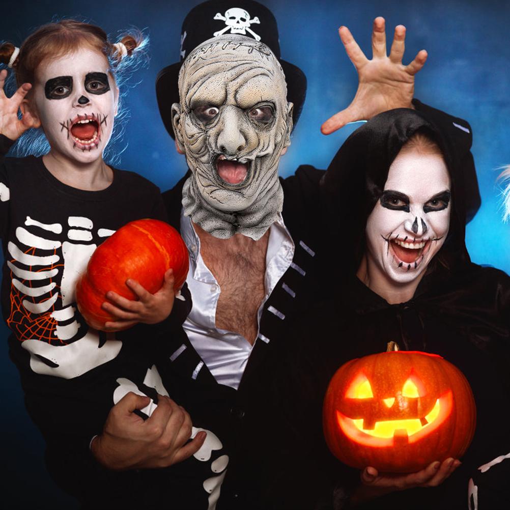 Horror Movie Figure Cosplay Face Cover Latex Face Covering Headwear Halloween Dress Up Costume Prop