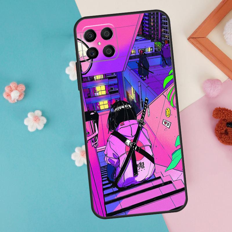 Vaporwave Glitch Anime Case For Honor 200 Pro 50 70 90 X9a X8a X8 X9 X8b X9c X9b Honor Magic 7 5 6 Lite Pro Cover