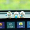 6pcs Mini Cartoon Duck Car Interior Decorations Cute Auto Dashboard Center Accessories Decor Ornaments Model Home Decor Toy