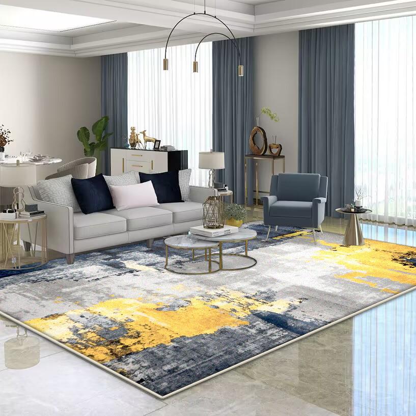 Modern Abstract Living Room Decoration Carpet Large Area Soft Lounge Rug Nordic Rugs for Bedroom Washable Anti-slip Floor Mat