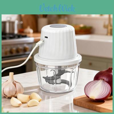 Electric Garlic Crusher With Usb Rechargeable Compact Mini Food Processor For Home Cooking