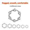 Men's Six Beads Lock Precision Sleeve Ring Stainless Steel Metal Penis Ring Sex Toys for Men Male Delay Ejaculation Cock Ring Glans Stimulator