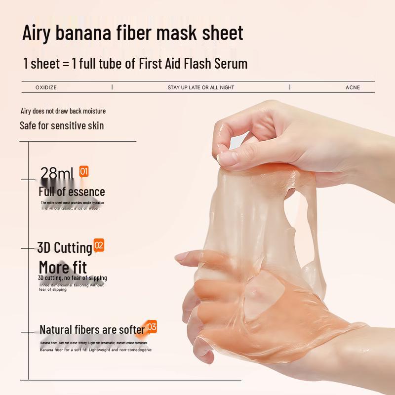 Beisu Astaxanthin VC Niacinamide Brightening & Hydrating Sheet Mask (5-Pack)