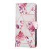 For iPhone 16e Case Lacquered Marble Pattern Leather Phone Cover