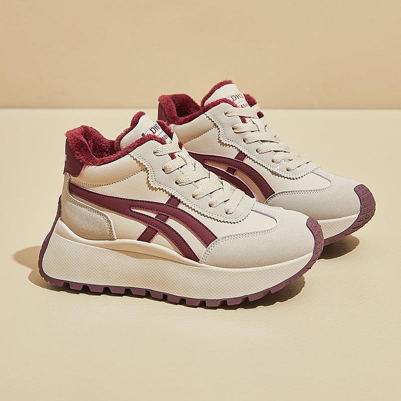 

Новый стиль плюшевых папиных туфель для женщин зимой для студентов на толстой подошве, теплых и для отдыха 35