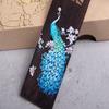 National Bookmark 14.5cm Black Bookmark Wooden Peacock Bookmark Black For School Student