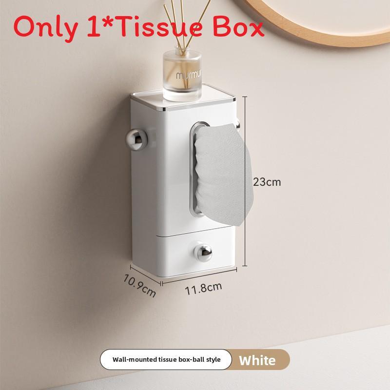 Wall Mounted Tissue Box With Waterproof Material For Bathroom And Kitchen Use
