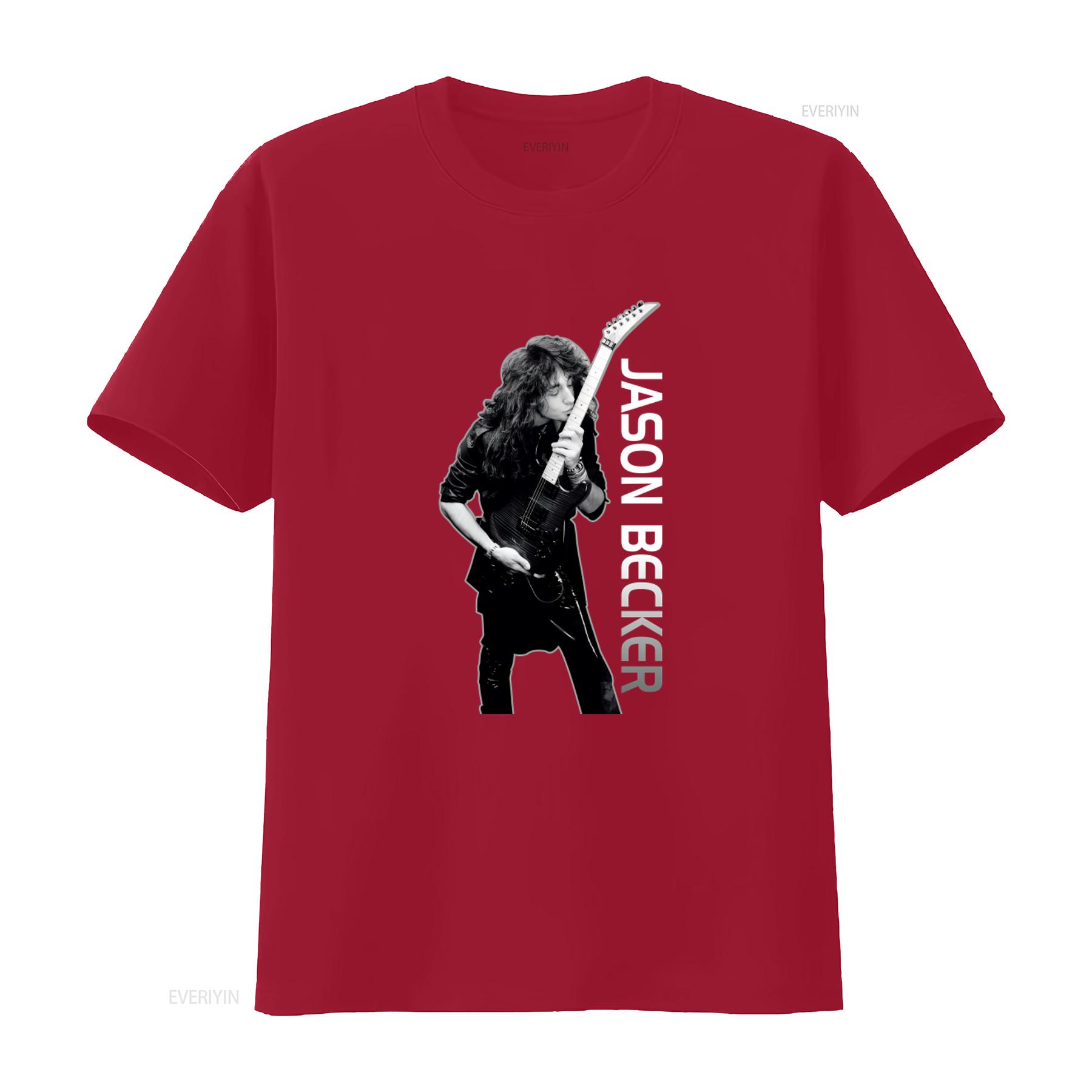 

Jason Becker Guitar Kiss Music Mens Black T Shirt Rock Style Print vintage Washed graphic Comfortable streetwear Unisex S