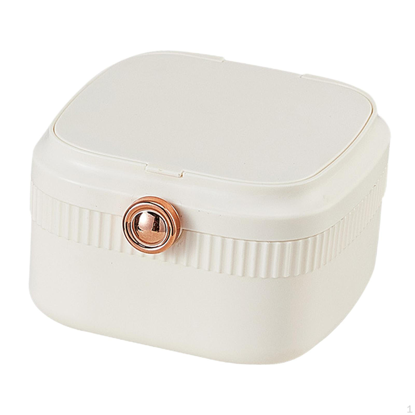 

Компактная шкатулка для украшений с двумя слоями для удобного хранения и путешествий белый