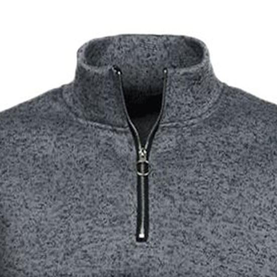 Pánská mikina Jednobarevná Vysoký límec Dlouhý rukáv Zip Zesílená Slim fit Protižmolková Silná Měkká Podzimní Topy pro Domov