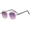 Tr90 Frame Ergonomic Round Sunglasses Uv400 Shades Lightweight Floral Eyewear For Parties Fishing Sun