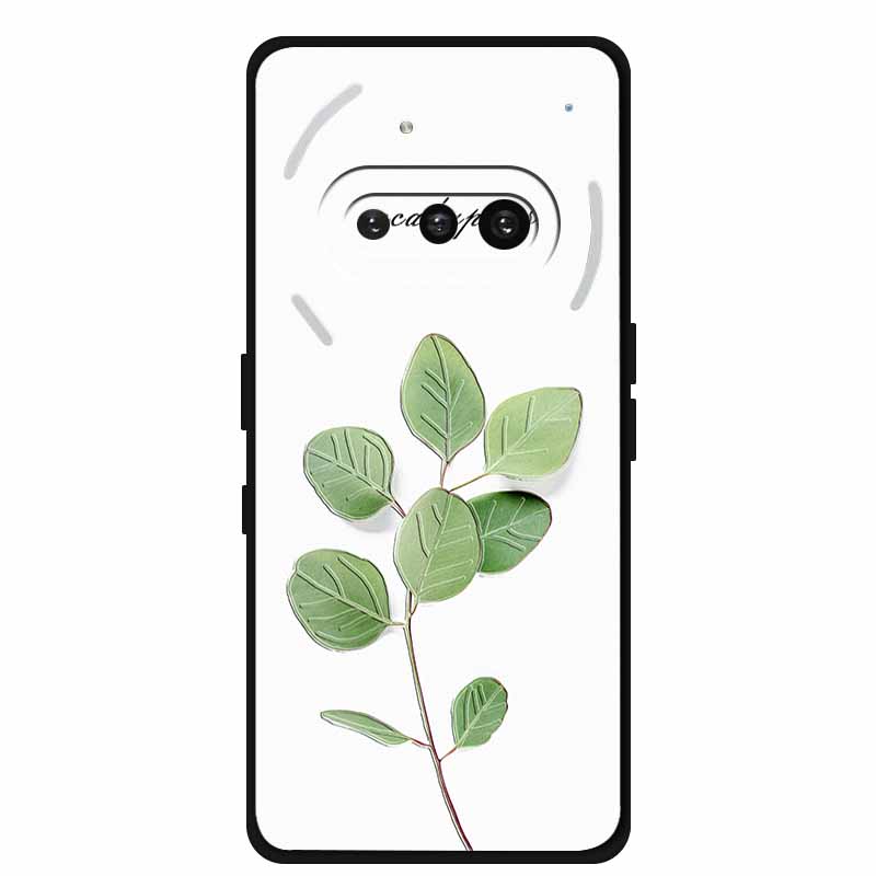 For Nothing Phone (3a) Case 3D Relief Flower Emboss Black Silicone Funda For Nothing Phone 3A A059 3D Back Cover Cartoon Bumper