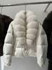 Women's Winter Down Jacket with Fox Fur Collar - Short, Thick & Warm Puffer Coat