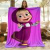 1pc Masha Outdoor Blanket Lightweight Flannel, Soft & Warm, All-Season Use for Sofa, Outdoor, Camping, Living Room, Office107