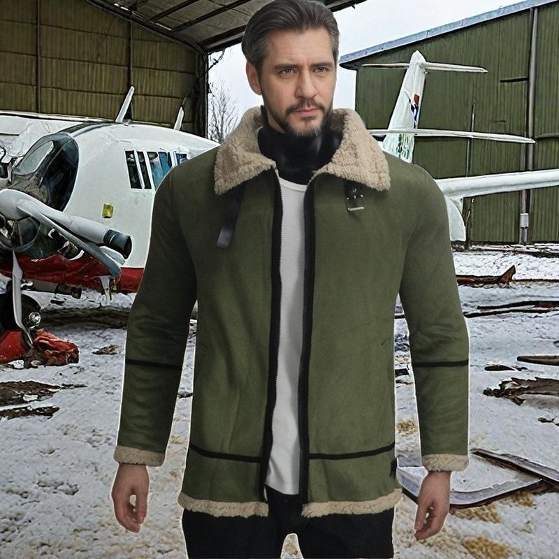 Men's Coat Medium and Long Thickened Coat Japan and Korea Casual