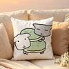 Kawaii Gganadi Dog Pillow Case Pattern Printed Pillowcase For Living Room Sofa Cushion Cover