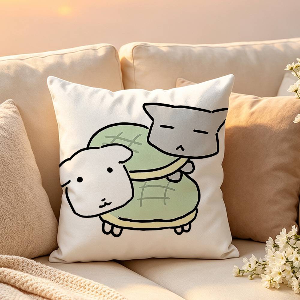 Kawaii Gganadi Dog Pillow Case Pattern Printed Pillowcase For Living Room Sofa Cushion Cover