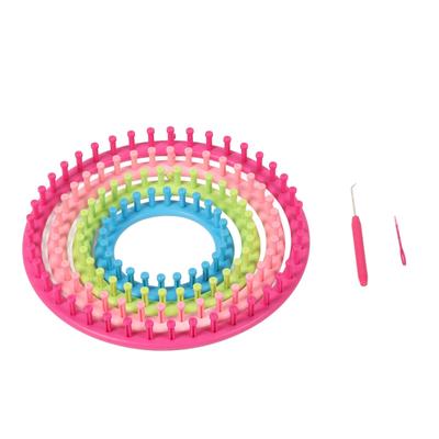 Juego de Telares Redondos de Tejer Multiusos Kit de Herramientas de Telar de Tejer DIY para Bufandas Sombreros Calcetines Chales Guantes