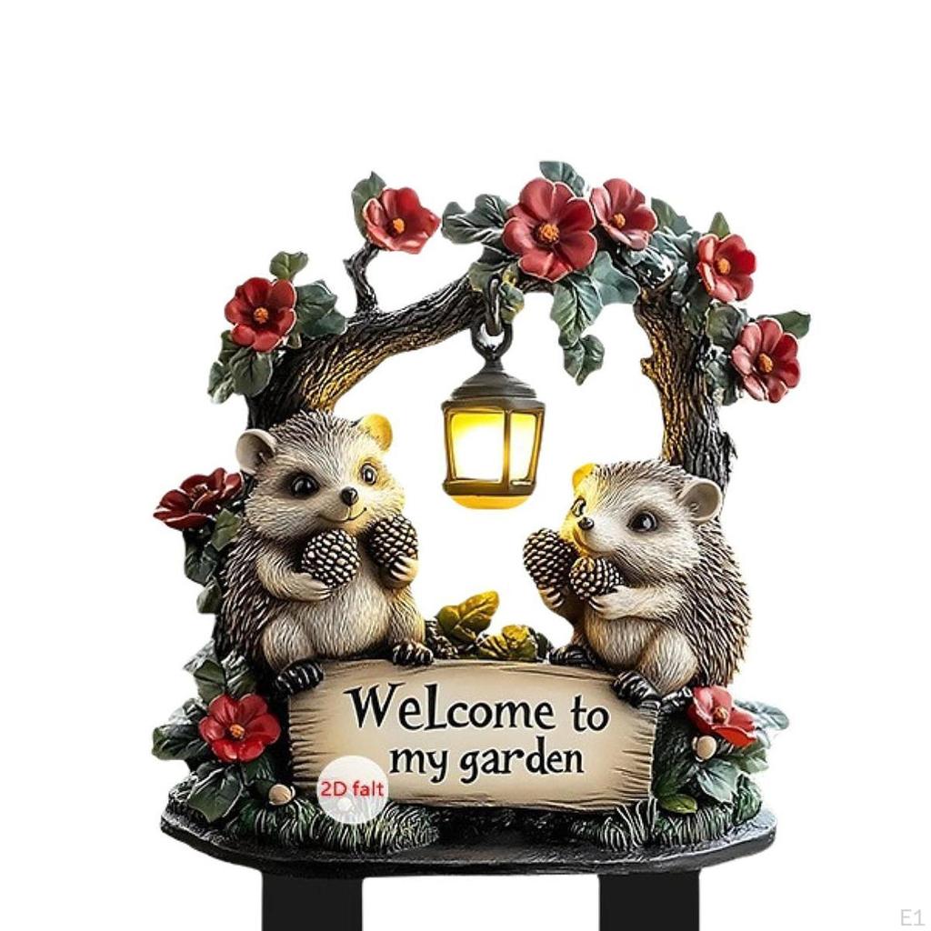 Decorative Garden Sign with -, 2D Acrylic Sign, Flower Pot - for Bonsai, Lawn, Landscape, Yard,